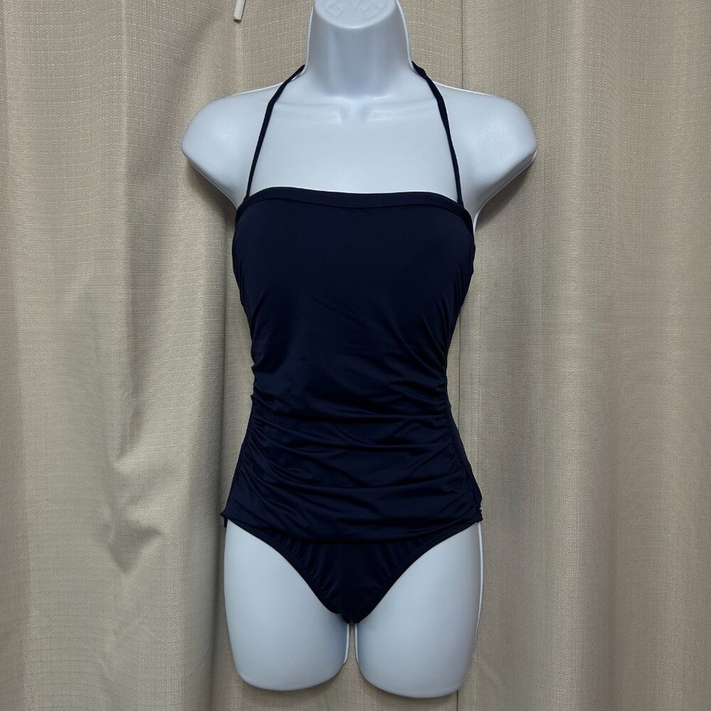 Tommy Bahama Black One-Piece Halter Tankini